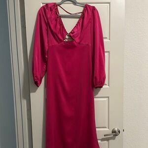 Zara Vibrant Pink Backless Dress